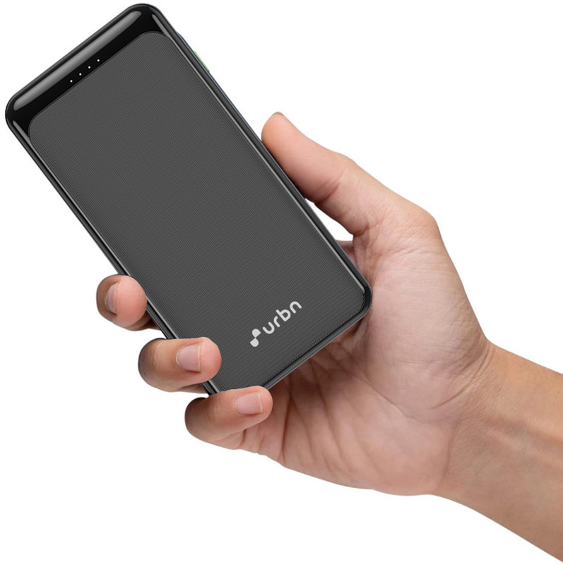 URBN 10000 mAh 22.5 W Compact Pocket Size Power Bank(Black, Lithium Polymer, Fast Charging, Power Delivery 3.0, Quick Charge 3.0 for Mobile, Tablet, Earbuds, Smartwatch, Speaker)