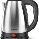 Longway Kestro 2 Liter Electric Kettle with Stainless Steel Body for Water Boiling, Tea/Coffee, Noodles And Soups (Black & Silver, 1500 Watt)