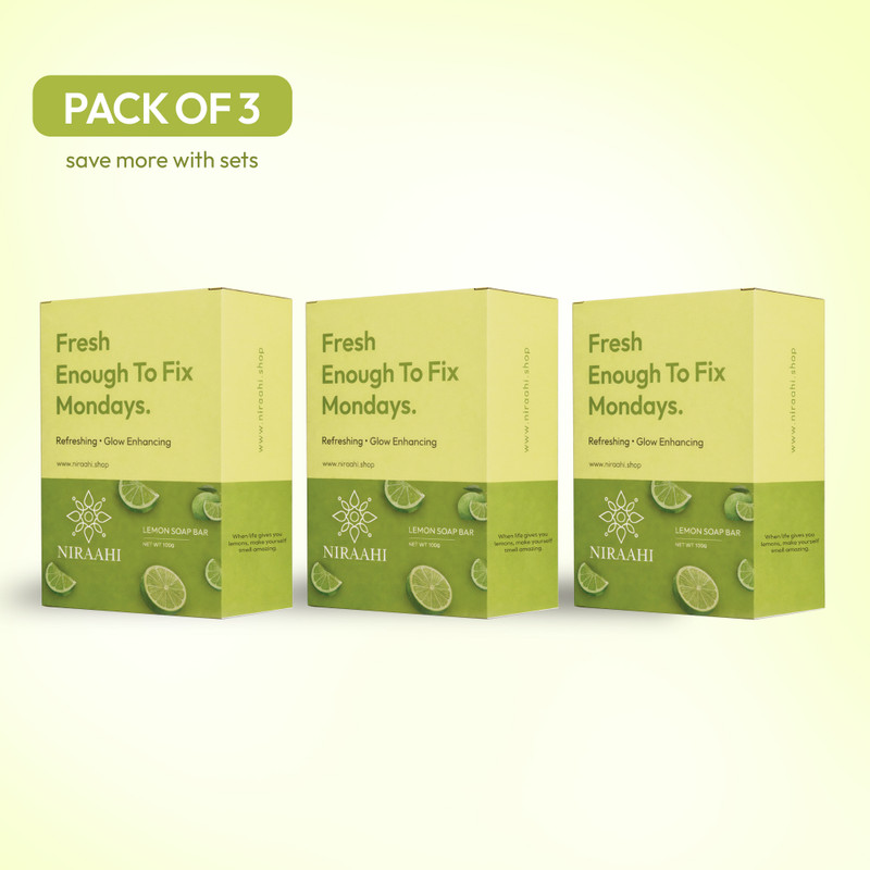 Niraahi Lemon Soap For Refreshing Skin(3 x 100 g)