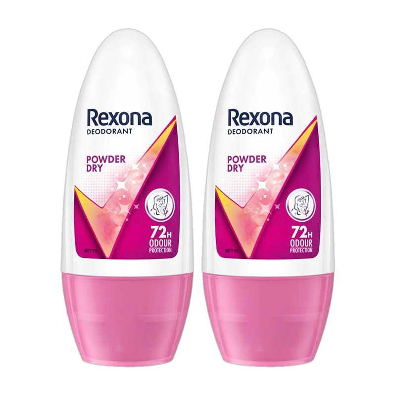 Rexona Powder Dry Underarm Roll On Deodorant Deodorant Roll-on  –  For Women(100 ml, Pack of 2)