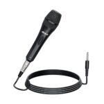 Akkord Wired Handheld Microphone for Singing, Dynamic Vocal Mic with On/Off Switch, 1/4″ Jack Cable Included – Ideal for Karaoke, PA Systems, Speakers, Stage & Public Speaking