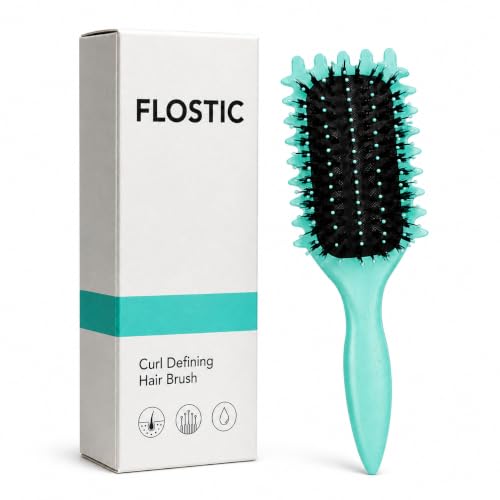 FLOSTIC Curl Defining Hair Brush, Nylon Bristles, Wet & Dry Hair