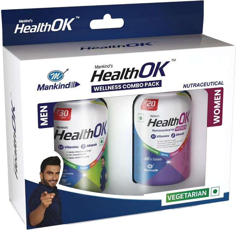Health Ok Multivitamins Wellness Family Combo Pack Tablets for Daily Health & Immunity(2 Items in the set)