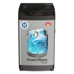 Bosch 8 kg 5 Star Fully Automatic Top Load Washing Machine,PowerWave Wash,Inbuilt Dual Lint Filter, Stainless Steel VarioDrum with 5 fin Pulsator, Flex Drain, Water Save,Dark Grey (WOE80AH0IN)
