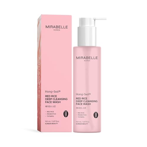 Mirabelle Korea Red Rice Deep Cleansing Face Wash for Glowing Skin 150 ML | Face Cleanser for Women & men | Korean Skin Care