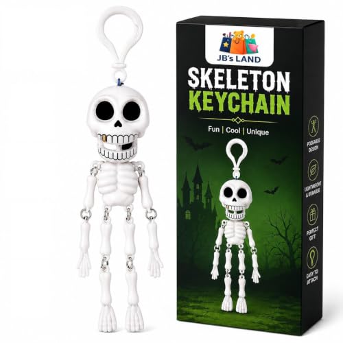 Skeleton Keychain with Movable Joints Funny Hanging Key Accessory Charm