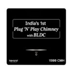Beyond Appliances Cube BLDC Plug N Play Ductless Kitchen Chimney | 1500 CMH | AutoClean | 5-Stage Charcoal Activated Filter | Touch Control | 3-way Suction | 46dB Low Noise | Black | PAN INDIA SERVICE