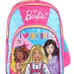 STRIDERS Barbie School Backpack for Kids – Trendy, Lightweight Backpack with Padded Comfortable Straps & Adjustable Compartments – Perfect for Young Learners – Ideal for Age 3–5 Years – 14 inches