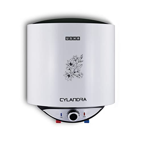 Usha Cylandra 25 Litre Storage Water Heater With Free Installation (White), Wall Mounting