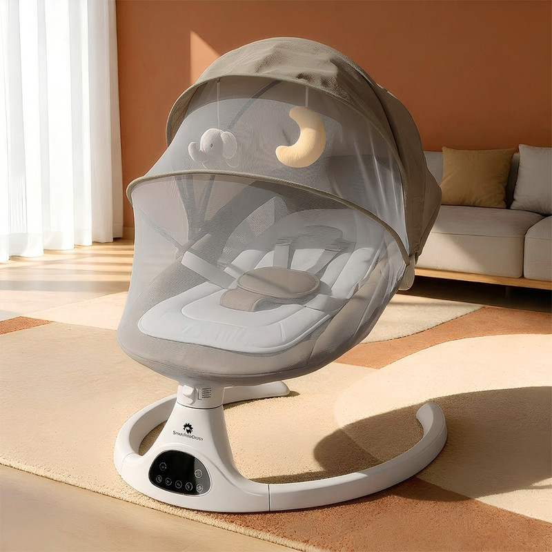 StarAndDaisy Baby Rockers for 0 to 2 Years, Baby Multi Functional Rocker With Swing Control Swings(Beige)