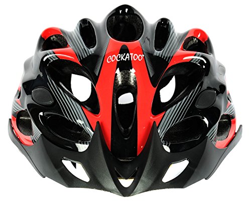 Cockatoo Professional Multi-Colour Cycling Helmet, Skating Helmet (Black:Red, Small)