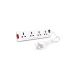 Havells 4 Way Extension Board With Surge & Spike Protection|For Power Requirements Up To 1440W |1.5 Mtr ISI Certified Copper Wire| LED Indicator | Rating -6A, 240V | Home & Office Use, 10 Volts