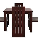 Mamta Decoration Sheesham Wood Furniture Dining Table with Four Chair (Mahogany)