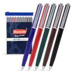 Reynolds JETTER CLASSIC Ball Pen SET – 10 PENS BLUE | MULTI BODY COLOR BALL PEN WITH COMFORTABLE GRIP |BLUE BALL PENS FOR WRITING | PEN FOR PROFESSIONALS | 0.7 mm TIP SIZE