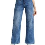 Amazon Brand – Symbol Women’s Wide Leg Jeans (High Rise | Full Length) (JNS-08 Cont_ICE Blue_38)