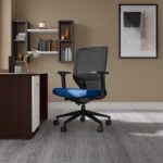 Interio by Godrej Greta Mid Back Black Body Fabric Ergonomic Chair (Royal Blue)