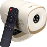 ZEBRONICS PixaPlay 72 Plus (4000 lm) Portable Smart Projector, Up to 304cm Screen, FHD 1080p Support, 4000 Lumens, Auto Keystone, 200 Tilt, 30,000h LED Lamp, Dual Band WiFi, BT v5.4, HDMI ARC, Miracast, Remote Control Projector(Beige)