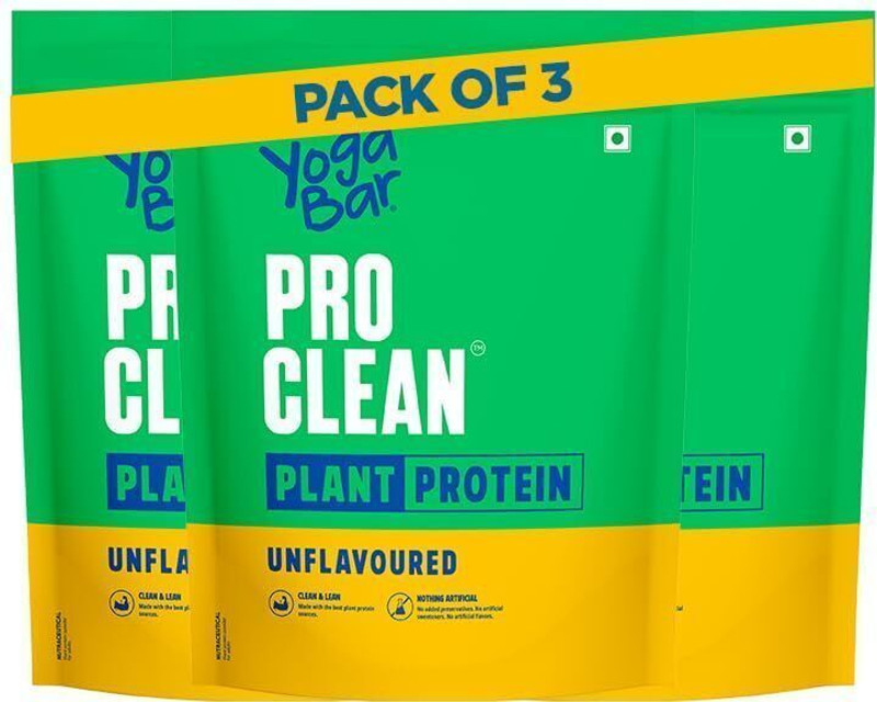 Yogabar Plant Protein Unflavoured | 28g per scoop | Clean protein Plant-Based Protein(1.5 kg, Unflavoured)