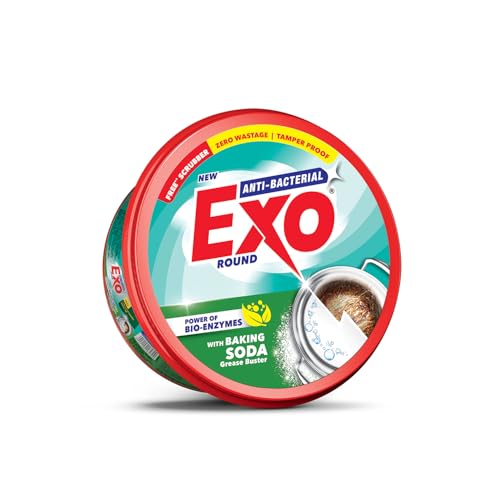 Exo Anti-Bacterial Dishwash Bar 500gm | Power of Bio-Enzymes Removes Tough Grease | Complete Dishwashing Solution With Baking Soda for Grease Buster | Experience Hygienic & Superior Cleaning