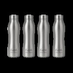Solara Water Bottle 1 Liter for kids, Fridge, Office, 1000 ml Stainless Steel Bottle(Pack of 4, Silver)