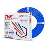 TWC Active Blue 10 SQMM 180 METER | Copper Wire | HRFR (Heat Resistant Flame Retardant) Lead-Free Cable | Low Smoke Halogen-Free Wire for Home & Industrial Electrical Wiring