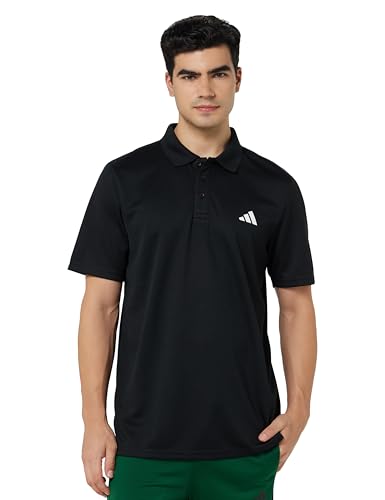 Adidas Men Polyester Tr-ES Polo, Training Polo Shirts, Black, X-Small