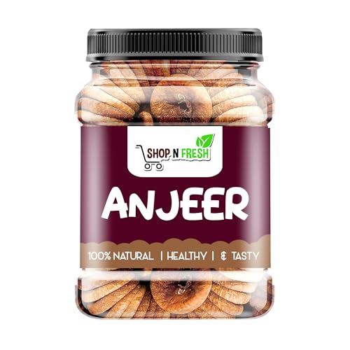 SHOP N FRESH Premium Afghani Anjeer (Dry Figs) 415g | Fresh & Naturally Sweet Dried Figs | Rich in Fiber, Calcium & Iron | Healthy Dry Fruits Snack for Daily Nutrition (415gm)