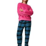 Marks & Spencer Pure Cotton Checked Pyjama Bottoms