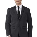 Van Heusen Men’s Polyester Blend Business Suit Pants Set (VHSUCSLFF64722_Maroon_38)