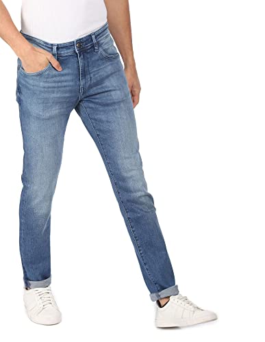 U.S. POLO ASSN. Men Blue Mid Rise Brandon Slim Tapered Fit Jeans
