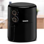 Borosil Best 3.5 L Air Fryer | 4 in 1 Function with QuickFry Technology, Auto Off Function | Air Fryer for Bake, Grill, Roast, Reheat etc. | 90% Less Oil | 2 Year Warranty | Black