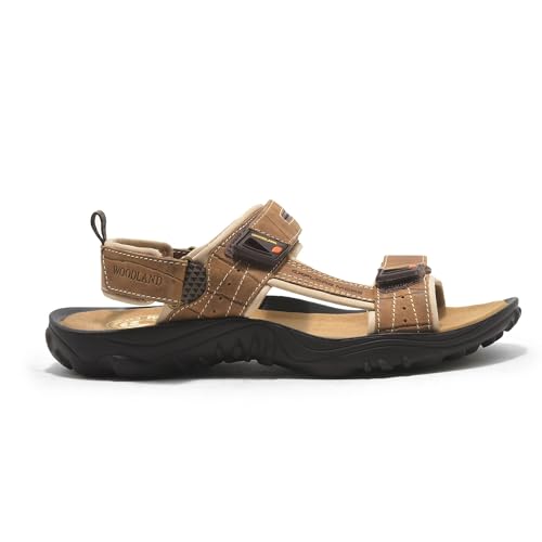 Woodland Men’s Camel Leather Sandal-7 UK (41 EU) (OGD 4175121)