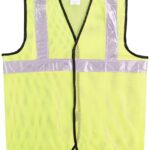 Safety Jacket Reflective High Visibility use For Airport, Construction, Emergency, Landscaping, Paving,Traffic, Sanitation, Security Guard, Engineering jacket,60GSM Mesh, AK-605 (PACK OF 75)