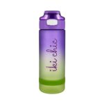 Ant Esports Hydra GB750 750ml Sports Water Bottle with Time Marker & Straw,Dishwasher Safe/Leak-proof Drink Bottle/BPA Free/Non-Toxic Tritan Material/1 Click Open for Running Gym (Blue Gradient)
