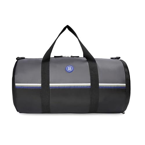 Aeropostale Duo Unisex Polyester 38L Gym Bag Duffel – Grey