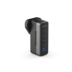 Stuffcool Empire 75W GaN Multiport Fast Charger with 4 Type-C & 1 USB-A, Smart Power Distribution, Swappable Plugs (US/UK/EU/India), Supports Samsung Super Fast Charging 2.0, MacBook, iPhone, Pixel