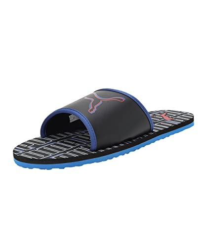 PUMA | Stellar V6 Men’s Slides | Black-Limoges-High Risk Red | 6UK