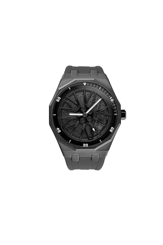 ZAVOURE Nate Chronograph Men’s Watch, Analog Black Dial (Black, Black, Rubber)
