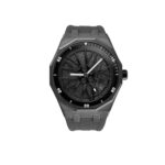ZAVOURE Nate Chronograph Men’s Watch, Analog Black Dial (Black, Black, Rubber)