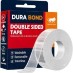 Multipurpose Double Sided Tape Heavy Duty – Adhesive Silicone Tape, Heat Resistant, Multi-Functional, Removable, Washable, Reusable Anti-Slip Gel Nano Grip Tape- 3 Meter pack of 4 (4)