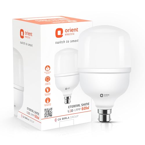 Orient Electric Eternal Shine LED Bulb | 60 Watts | 12 Months Warranty | Cool White, Pack of 1 | 25000 Hours + 180 degree coverage