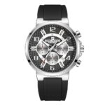 Daniel Hechter Paris Beaubourg Collection Multifunctional Watch for Men with Textured Round Dial and Silicon Strap – DHM1009