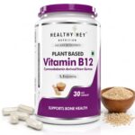 HealthyHey Nutrition 100% Natural Vitamin B12 – Support Immune Health | Non-Synthetic, No-Chemical | 30 Veg. Capsules