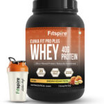 Fitspire EVIKA Fit Super Pro Plus Protein Powder with Shaker – Muscle Recovery Whey Protein(2 pounds, Kesar Pista)