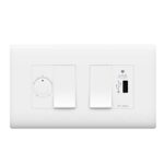 Wipro Northwest (Nowa) Switch Combo of 4M Plate + 1M 6A Switch x2 + USB Charger + 4 Step Fan Regulator, White (Kit 10)