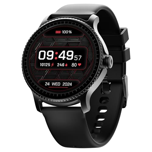 boAt Lunar Discovery – 2026 Edition w/ 1.39″ (3.5 cm) HD Display, Bluetooth Calling, Emergency SOS, HR, SpO2 & Sleep Tracking Smart Watch for Men & Women (Active Black)