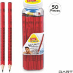 Flair Creative Dart Pencil Pack of 50 Pencil(Set of 50, Red)