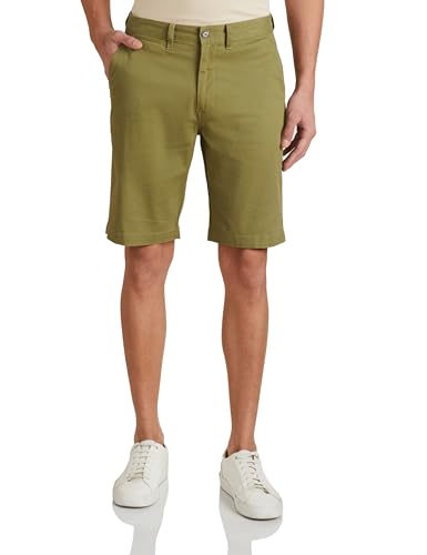 Amazon Brand – Symbol Men’s Regular Shorts (AW19-SHR-ESS-03_Light Olive_30_Light Olive_30)