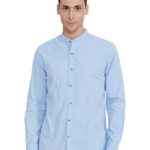 Amazon Brand – INKAST Men’s Solid Slim Casual Shirt (AZ-INK-RFS-MD-07_Skly Blue 2XL)