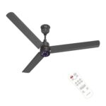 Polycab Wizzy Plus LED 1200mm BLDC Ceiling Fan with Remote |BEE 5 Star Rated, Higher Air Delivery|LED Indicator,Reverse,Boost,Sleep and Breeze Mode |3 Years Warranty (Matt Black)